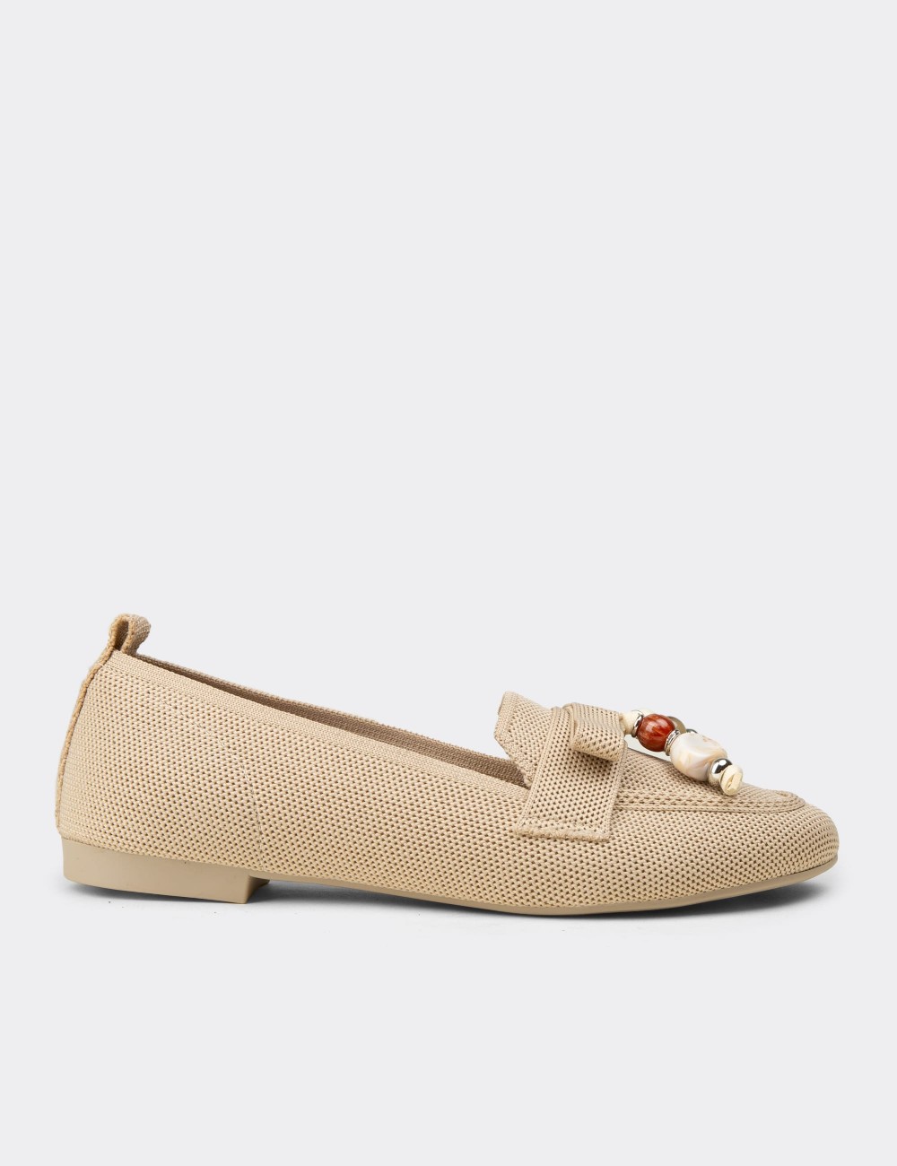 Women's Beige Flats - K4104ZBEJC01