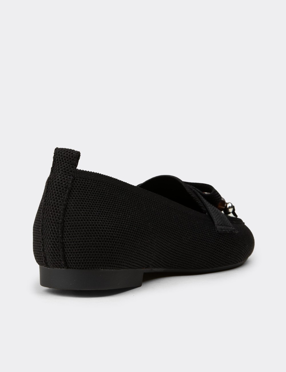 Women's Black Flat Shoes - K4104ZSYHC01