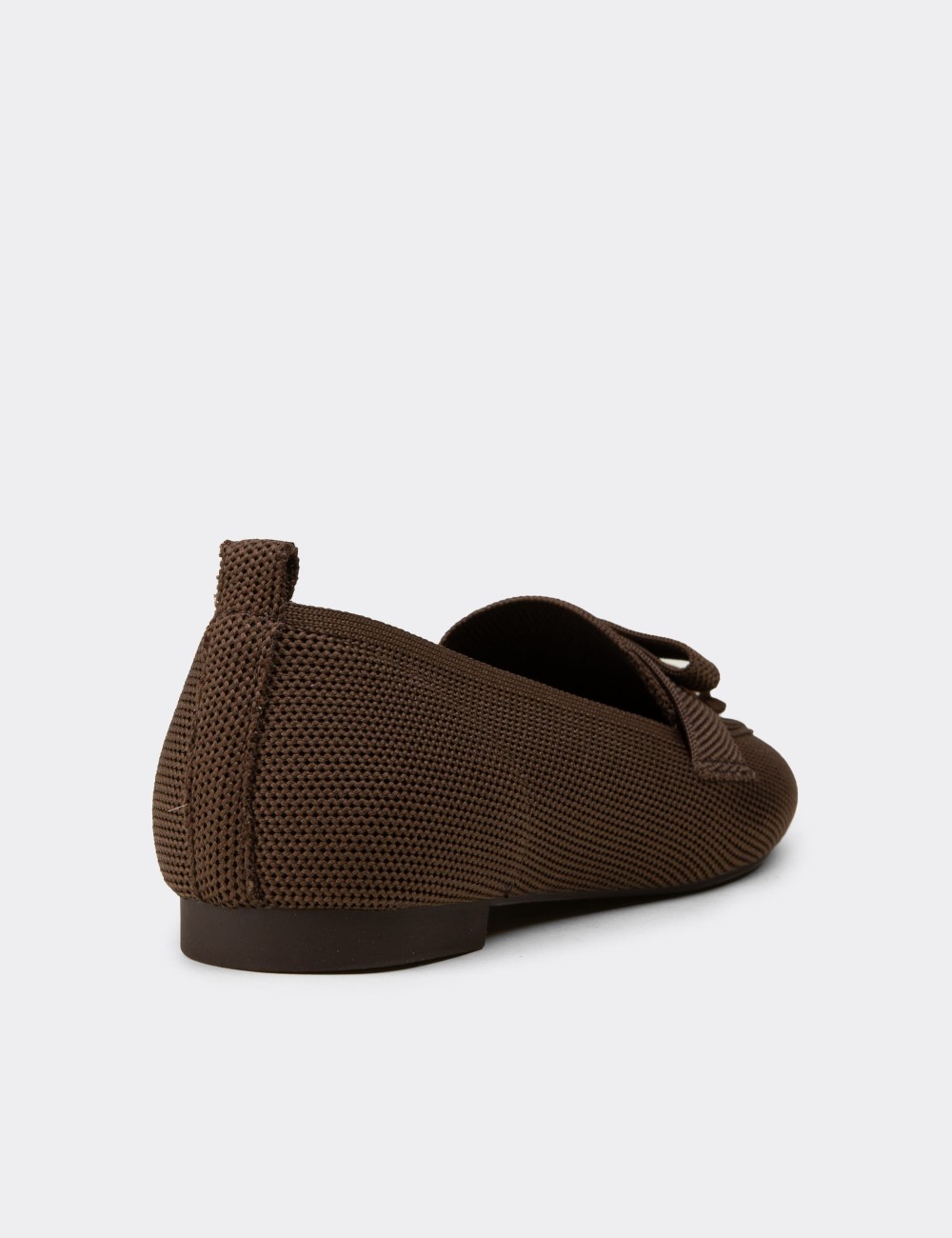 Women's Brown Flat Shoes - K4104ZKHVC01
