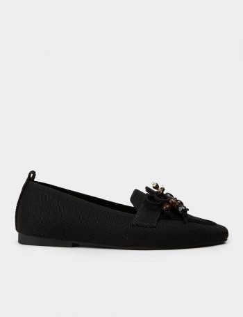 Women's Black Flats - K4004ZSYHC01
