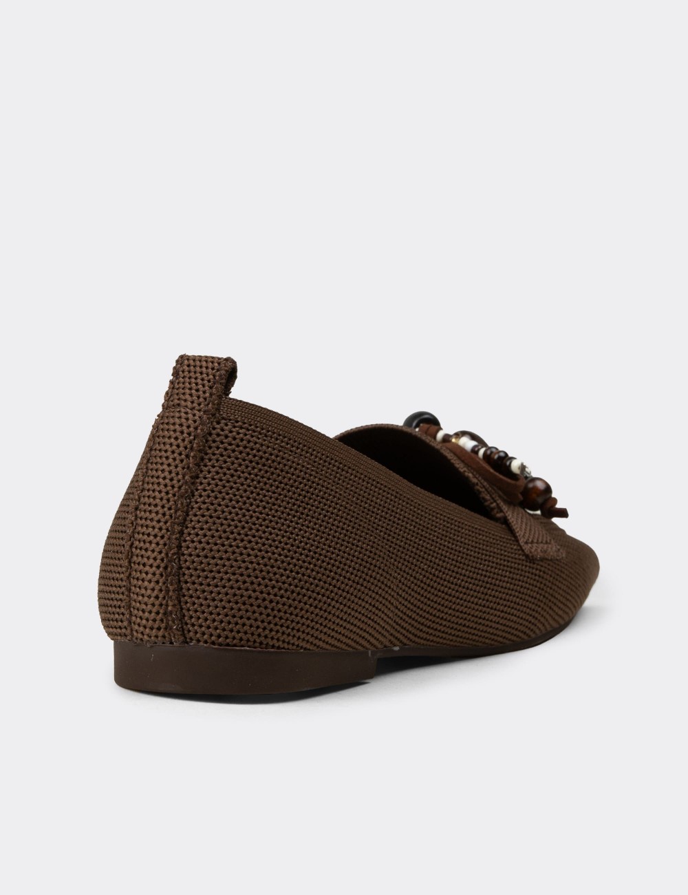 Women's Brown Flat Shoes - K4004ZKHVC01