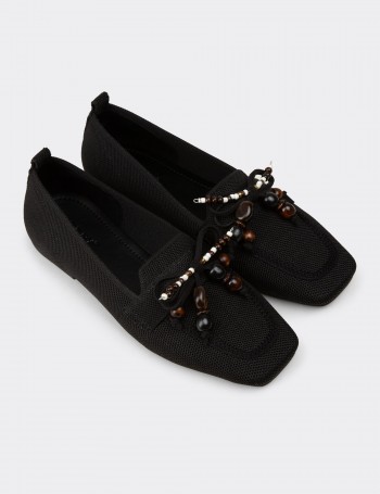 Women's Black Flats - K4004ZSYHC01