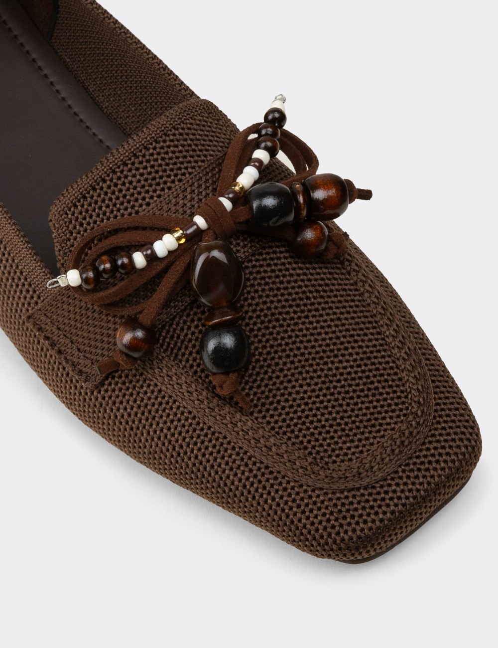 Women's Brown Flat Shoes - K4004ZKHVC01