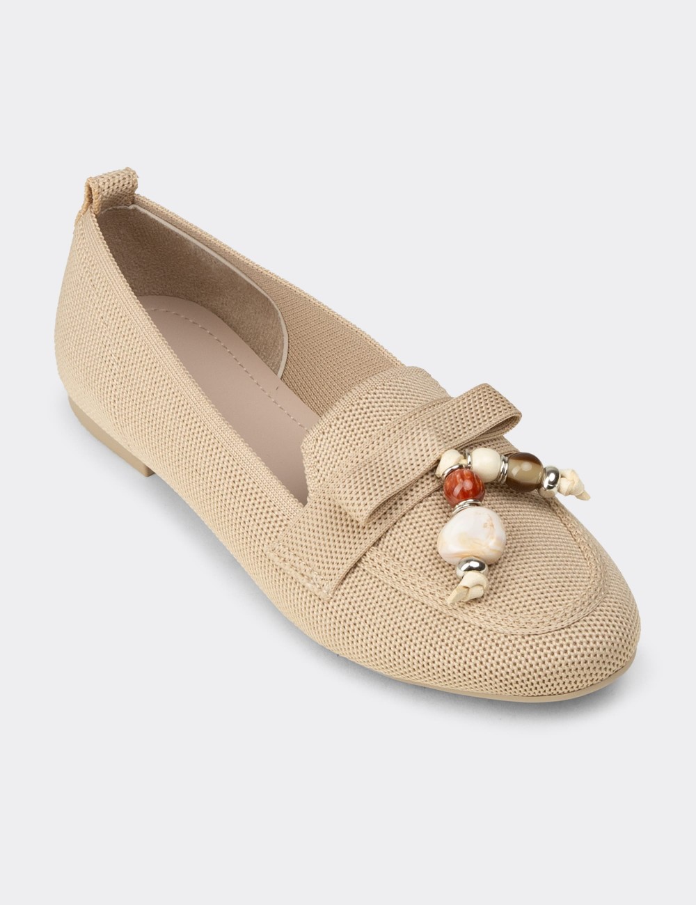 Women's Beige Flats - K4104ZBEJC01