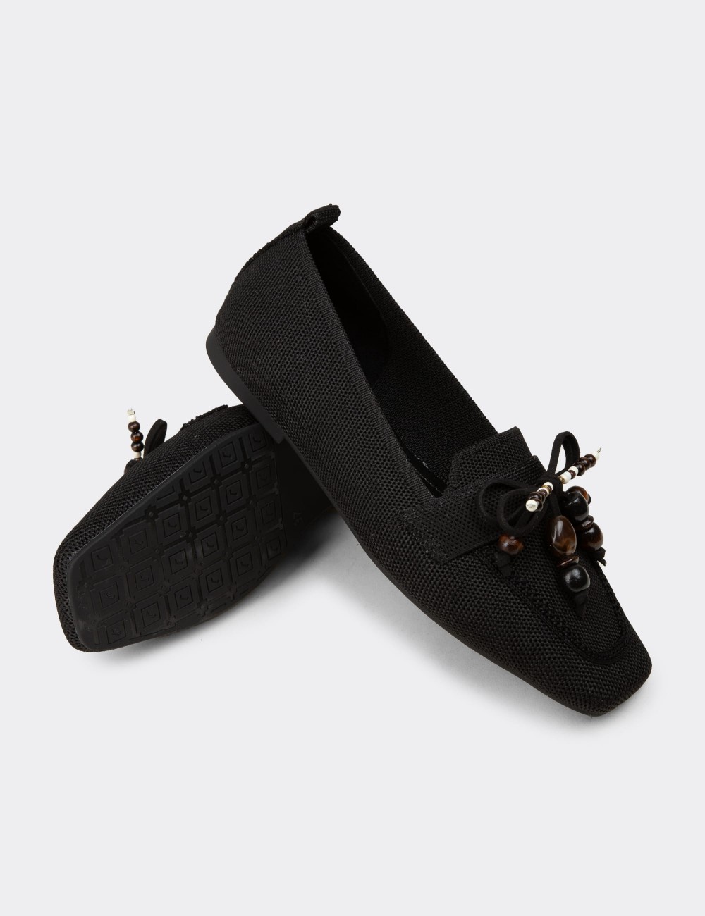 Women's Black Flats - K4004ZSYHC01