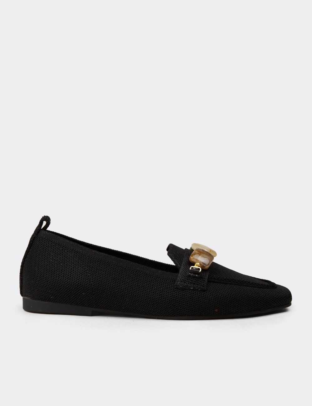 Women's Black Flat Shoes - K4003ZSYHC01