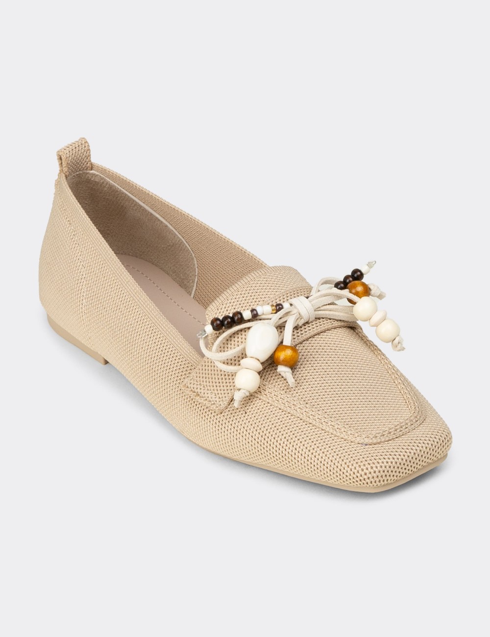 Women's Beige Flats - K4004ZBEJC01