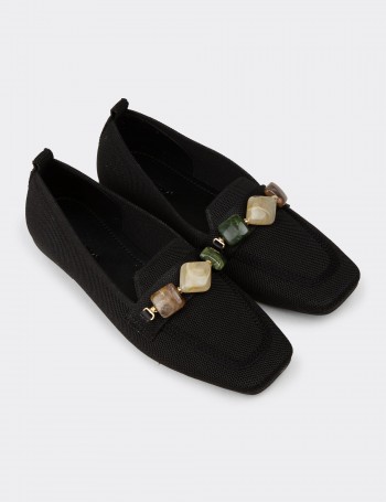 Women's Black Flat Shoes - K4003ZSYHC01