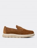 Men's Tan Suede Leather Slip-Ons