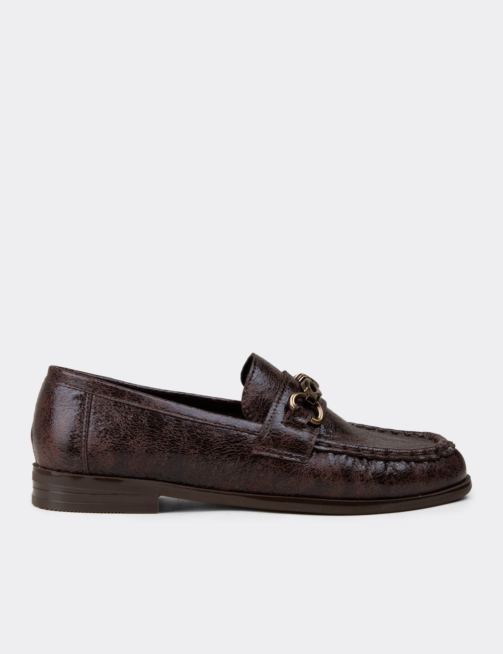 Women's Brown Loafers - K0013ZKHVC01