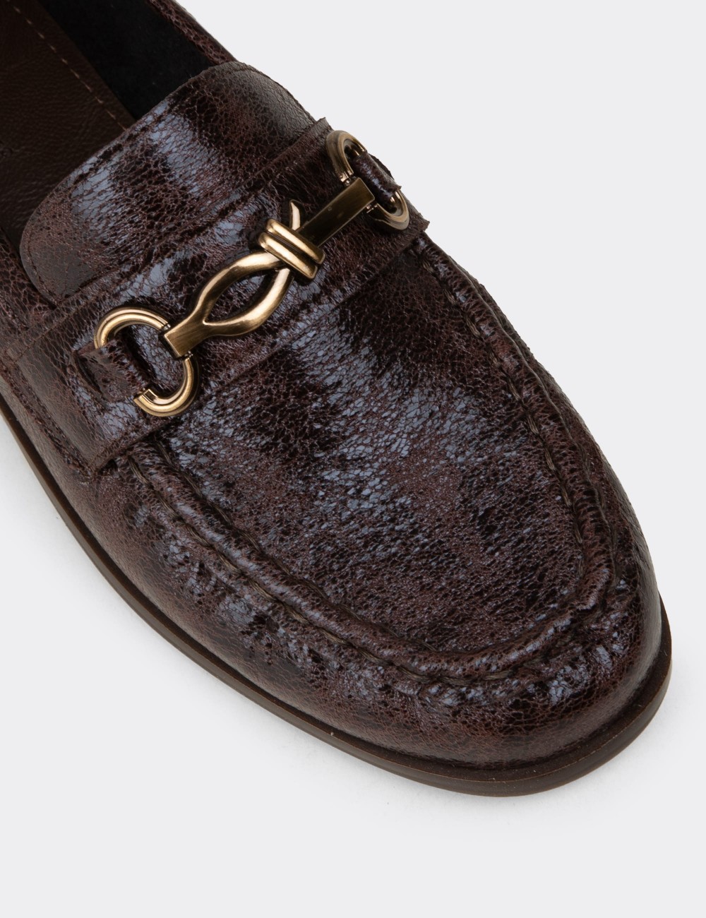 Women's Brown Loafers - K0013ZKHVC01