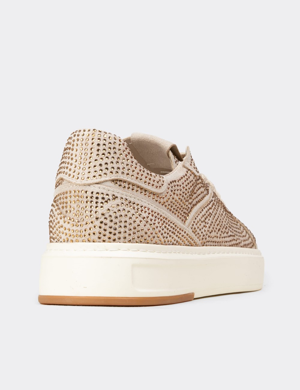 Women's Beige Sneakers - K0727ZBEJC01