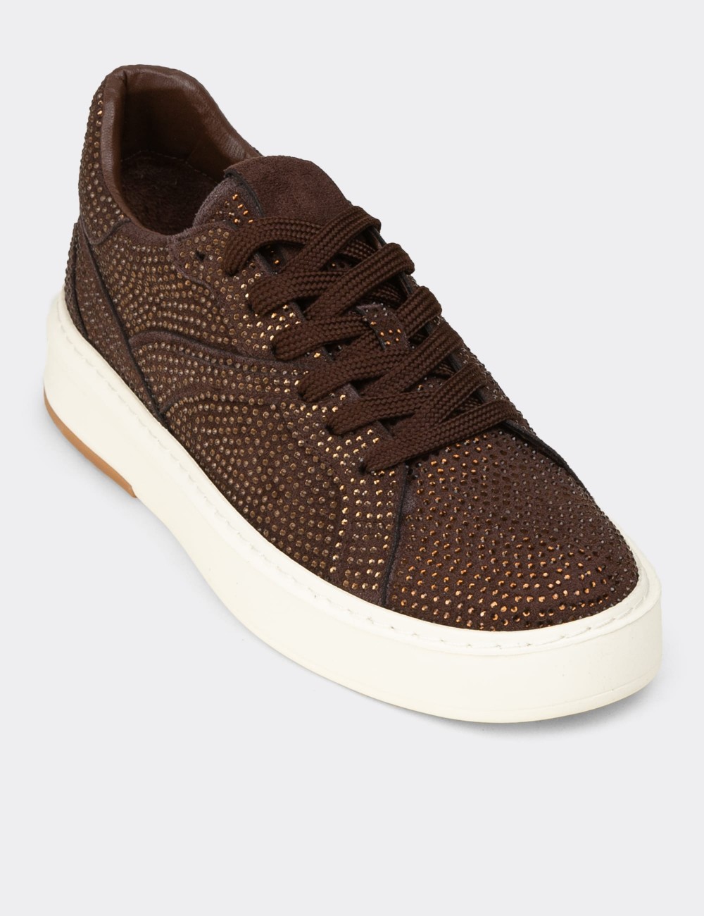 Women's Brown Sneakers - K0727ZKHVC01