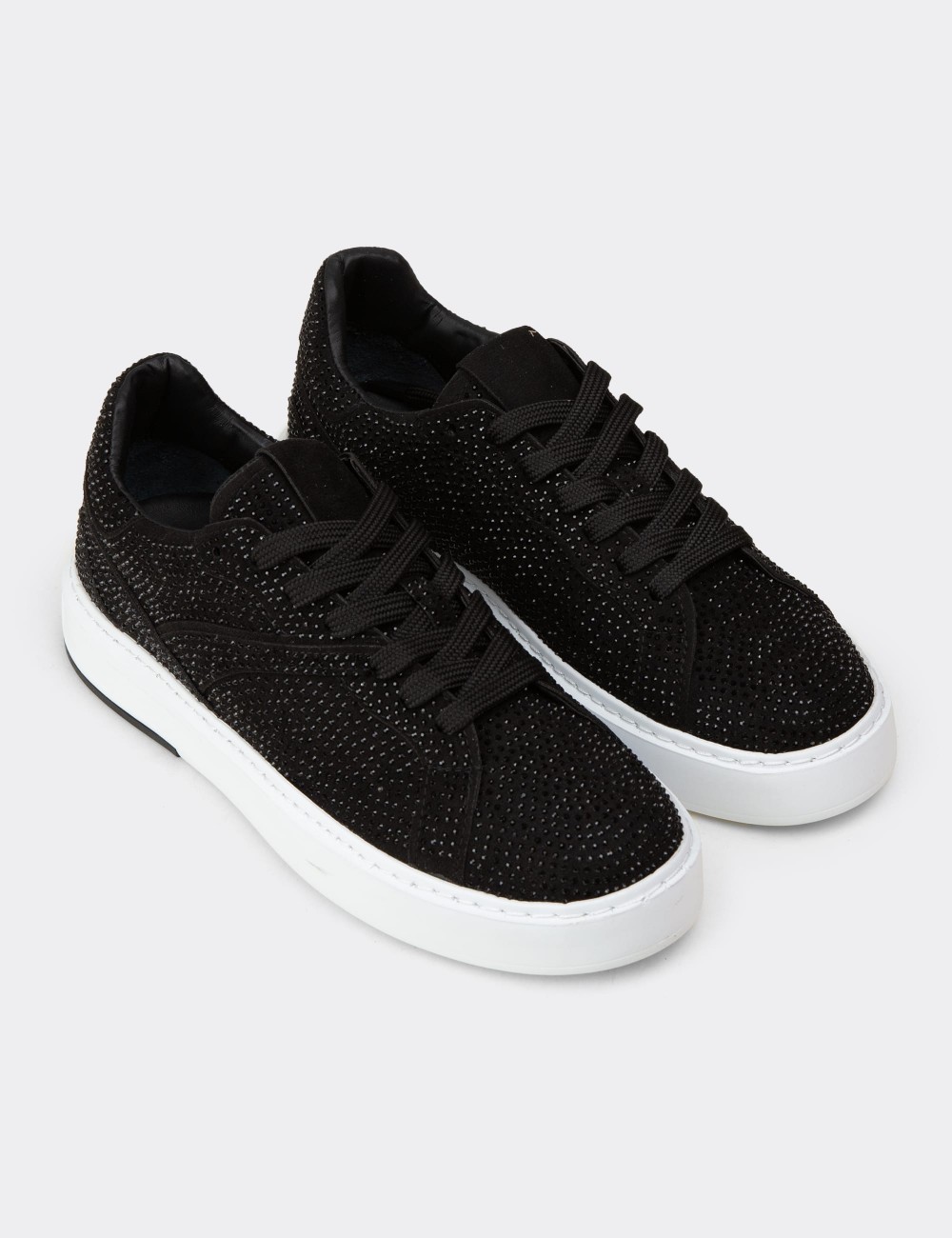 Women's Black Sneakers - K0727ZSYHC01