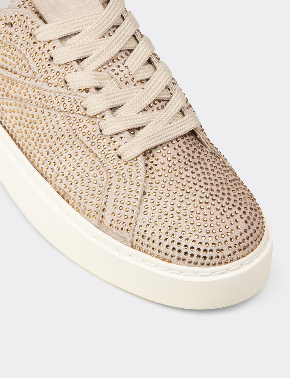 Women's Beige Sneakers - K0727ZBEJC01