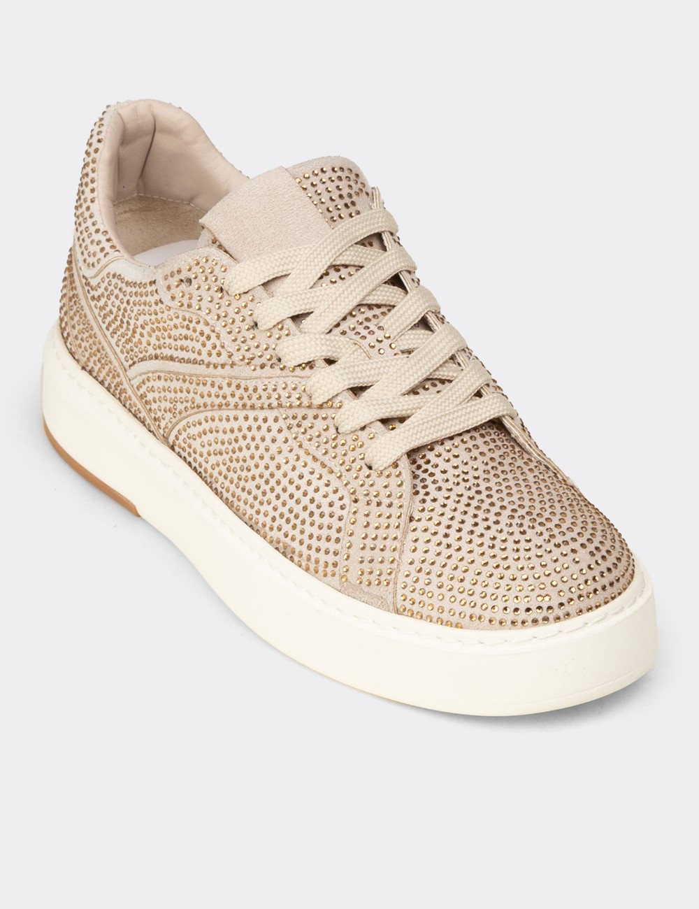 Women's Beige Sneakers - K0727ZBEJC01