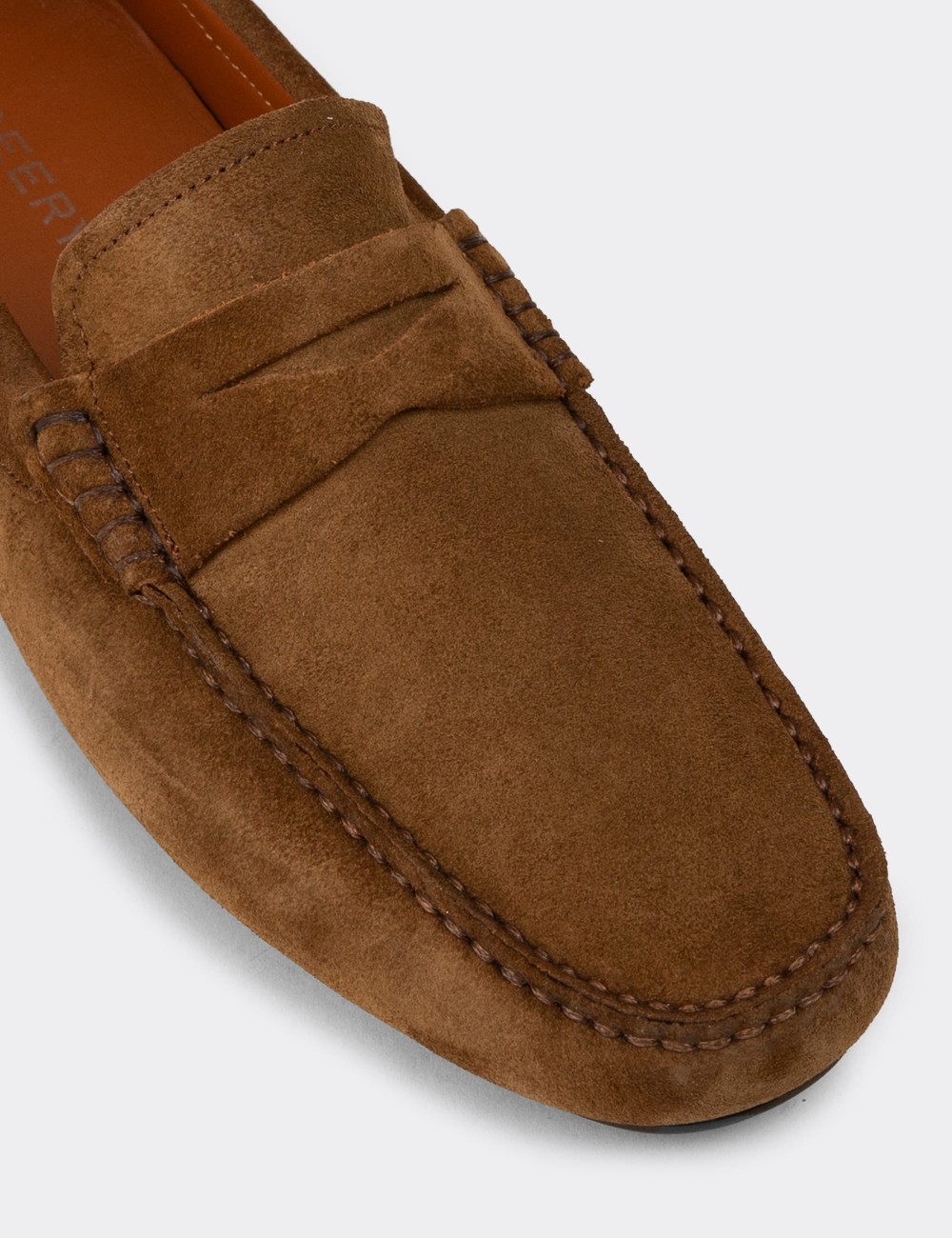 Men's Tan Suede Driving Loafers - E0920MTBAC01