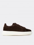 Men's Brown Leather Sneakers