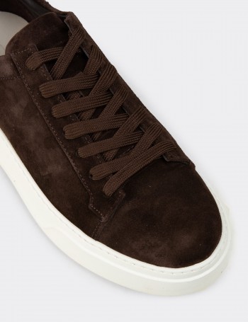 Men's Brown Leather Sneakers