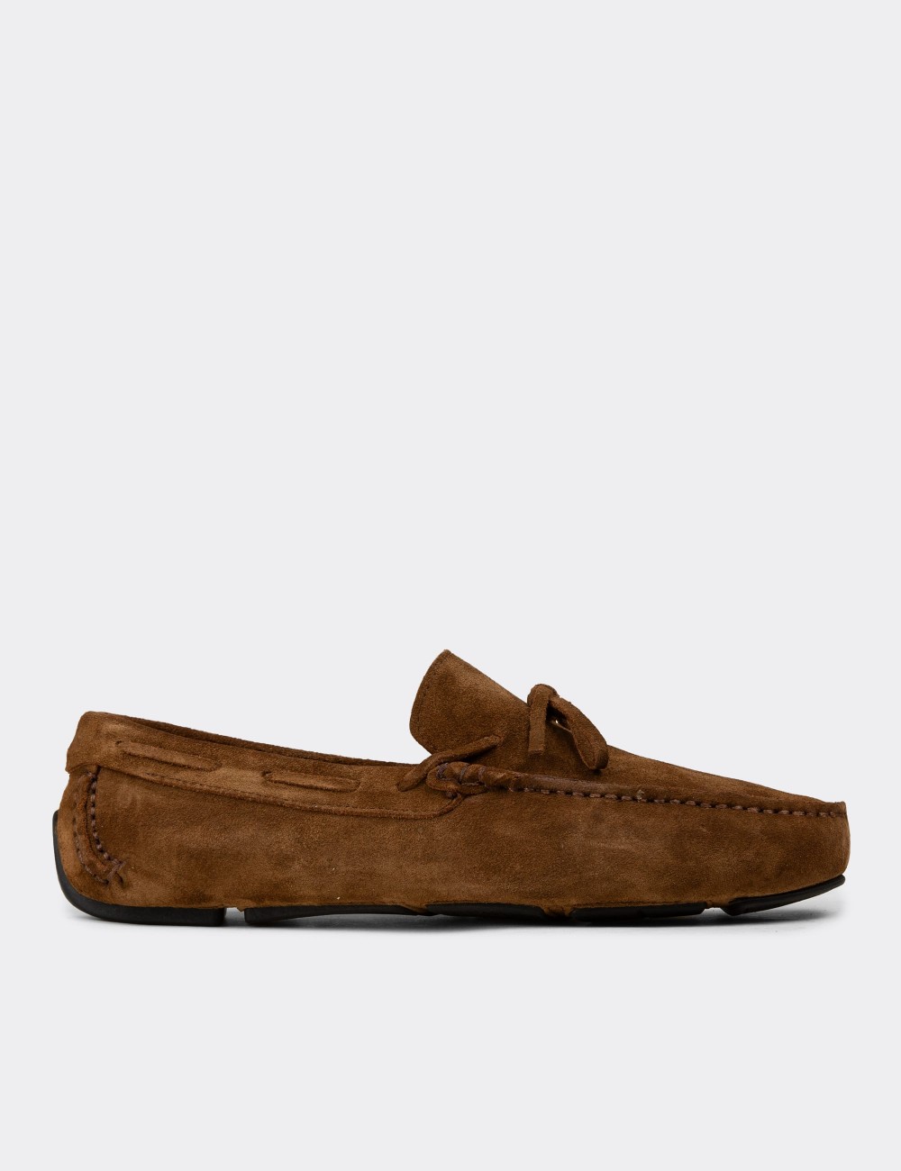 Men's Tan Suede Leather Driving Moccasins - E0919MTBAC01