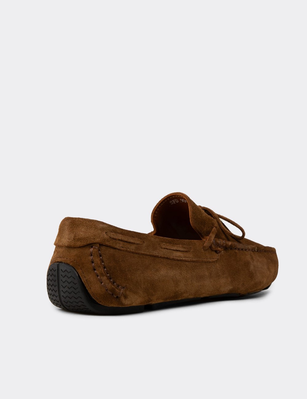 Men's Tan Suede Leather Driving Moccasins - E0919MTBAC01