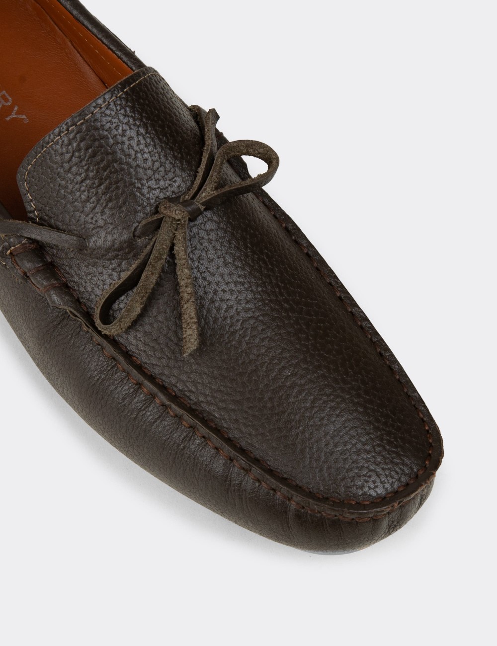 Men's Khaki Leather Driving Moccasins - E0919MHAKC01