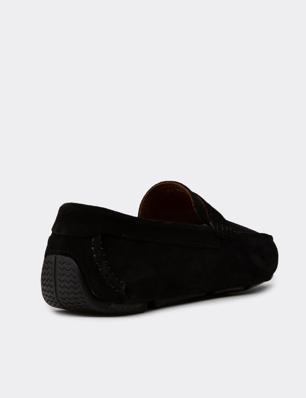 Men's Black Suede Leather Penny Loafer - E0920MSYHC02