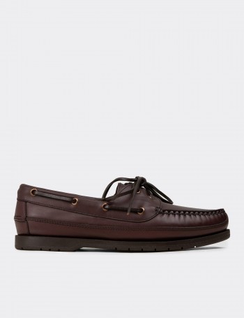 Men's Brown Leather Nautical Shoes