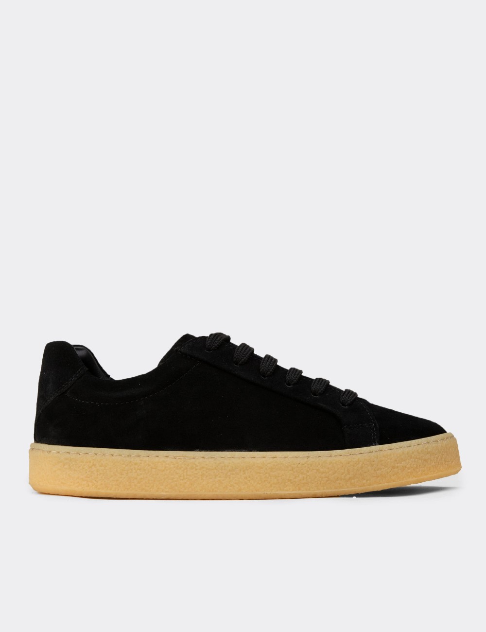 Men's Black Suede Sneakers - 02018MSYHC04