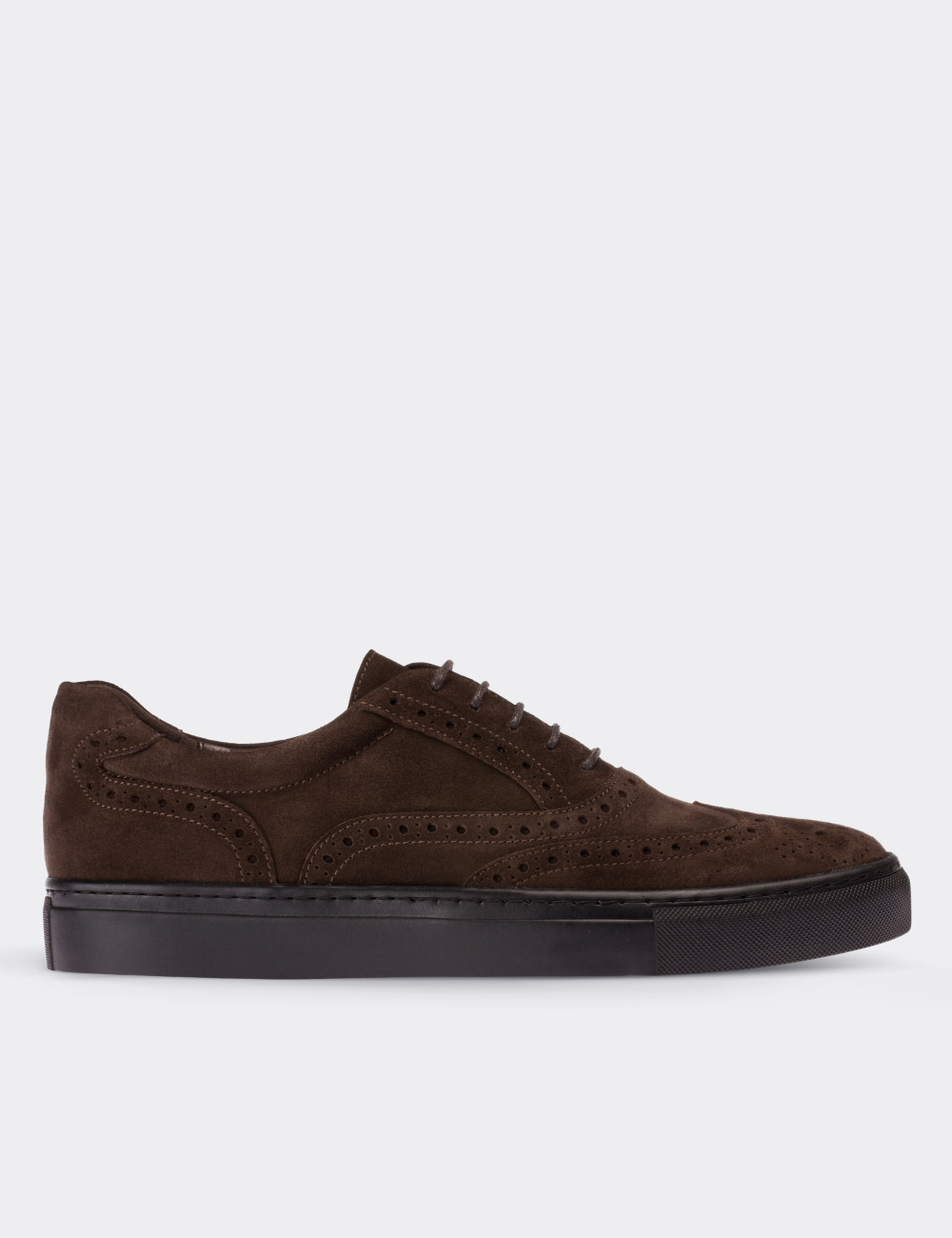 Brown Suede Leather  Sneakers - 01637MKHVC03