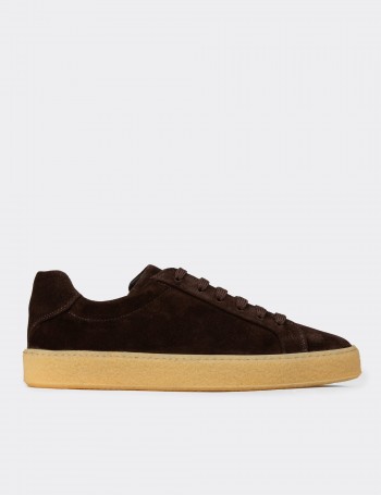 Men's Brown Suede Sneakers