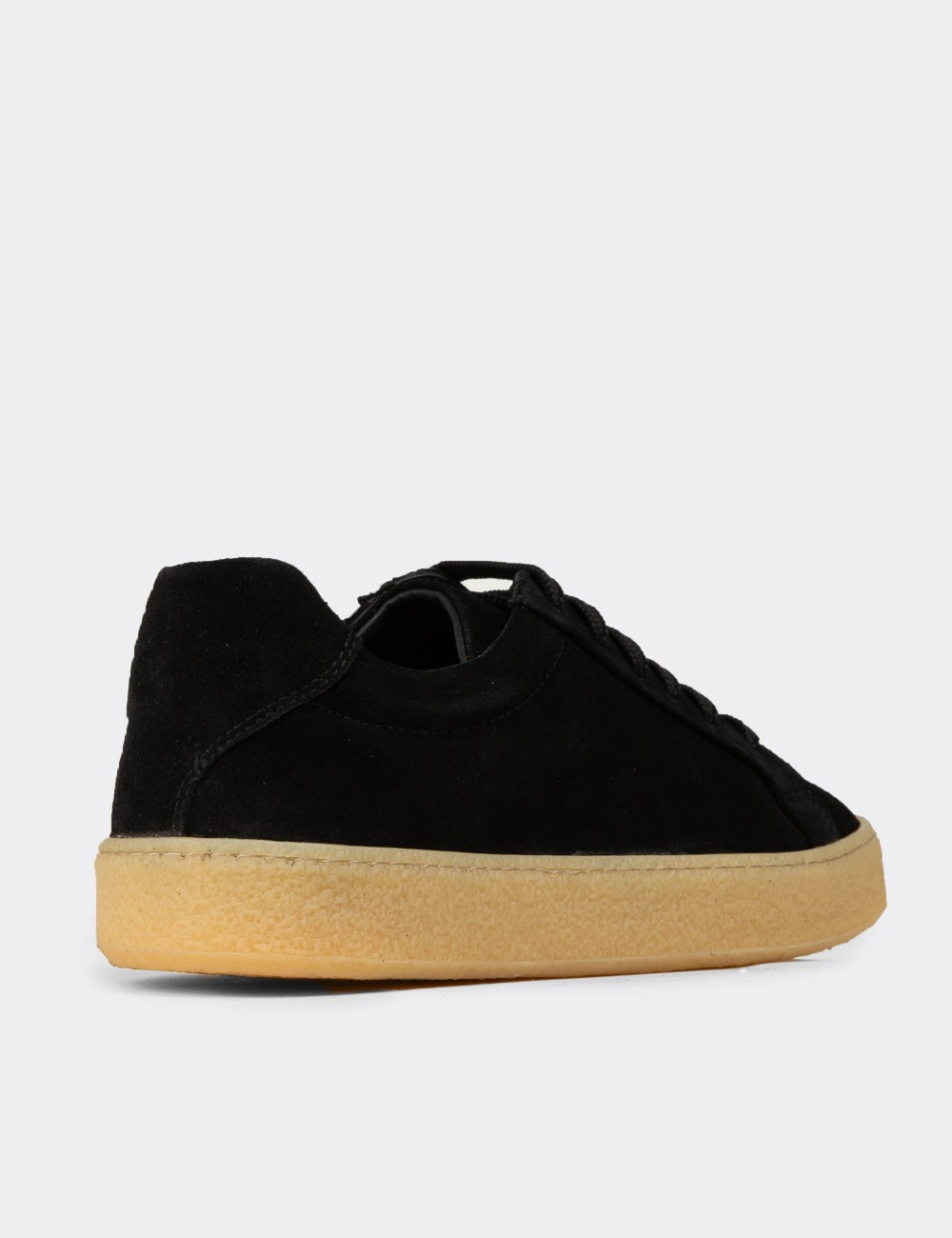 Men's Black Suede Sneakers - 02018MSYHC04
