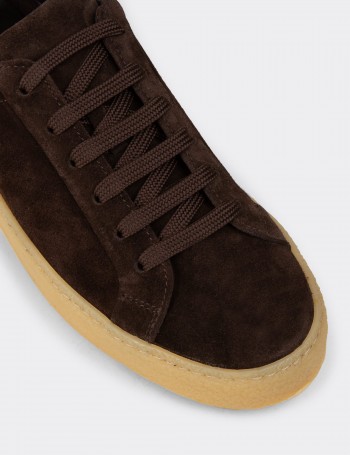 Men's Brown Suede Sneakers