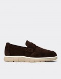 Men's Brown Suede Leather Loafers