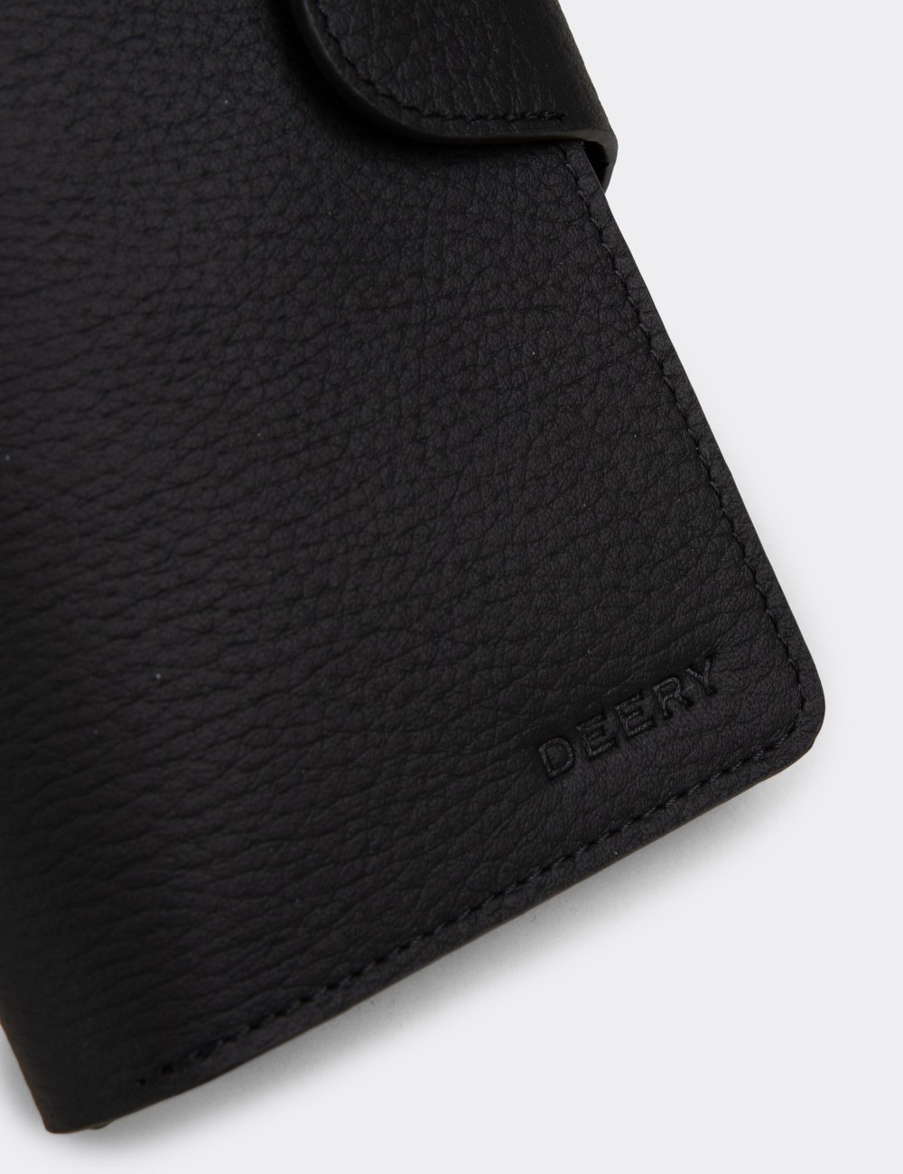 Women's Black Leather Wallet - 00805ZSYHZ01