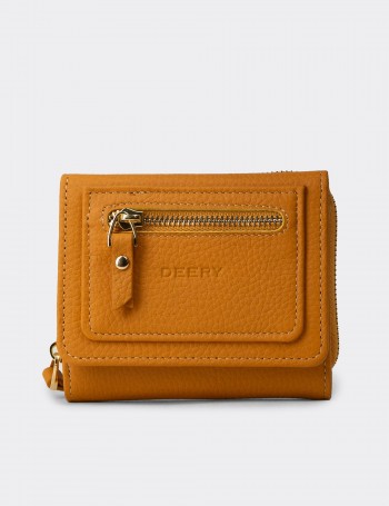 Women's Red Leather Wallet - 00932ZHRDZ01
