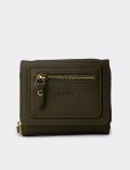 Women's Khaki Leather Wallet