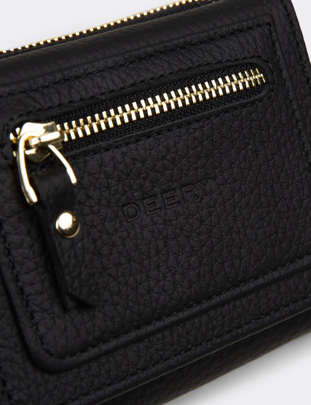 Women's Black Leather Wallet - 00932ZSYHZ01