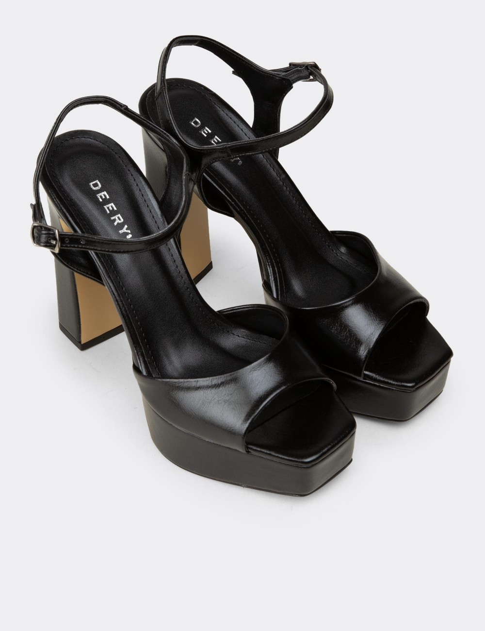 Women's Black Evening Platform Heel - SM203ZSYHM01