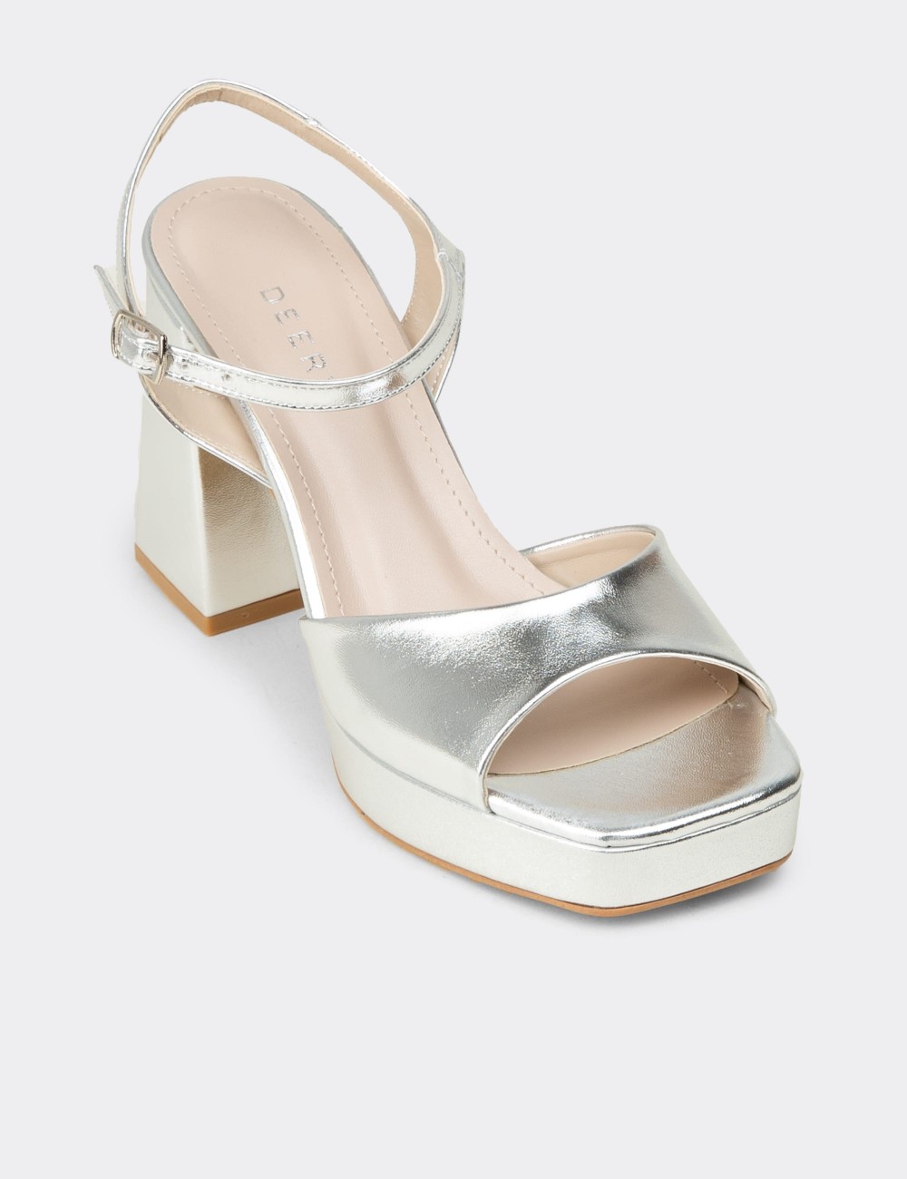 Women's Silver Platform Evening Heels - SM203ZGMSM01