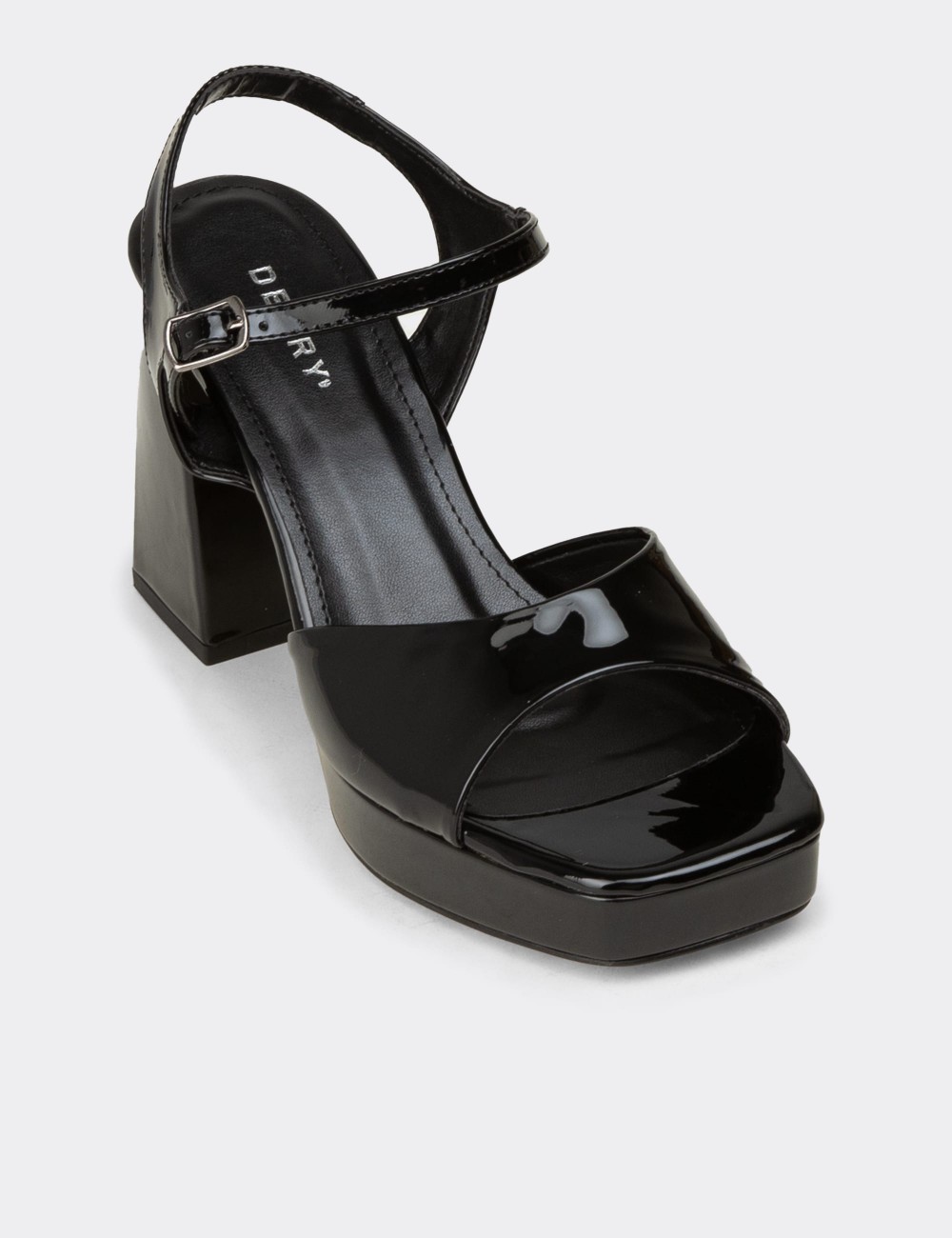 Women's Black Evening Platform Heels - SM203ZSYHM02