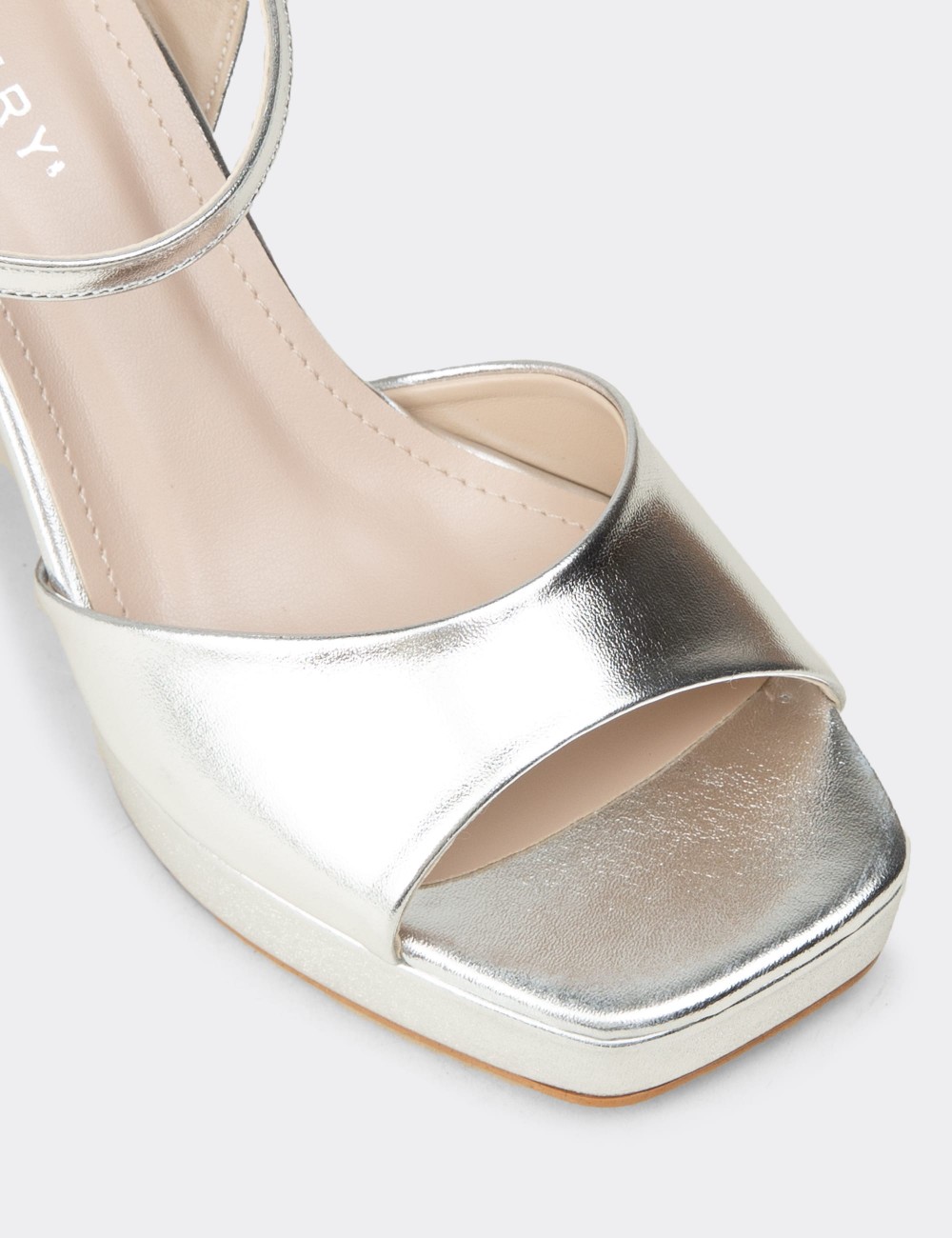 Women's Silver Platform Evening Heels - SM203ZGMSM01