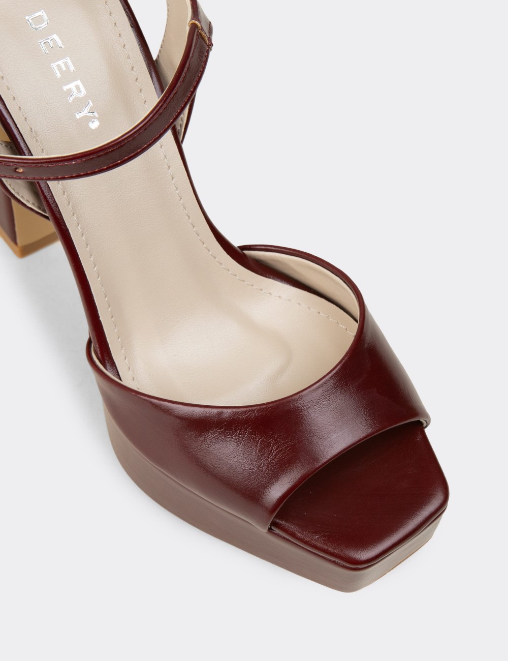 Women's Burgundy Evening Platform Heel - SM203ZBRDM01