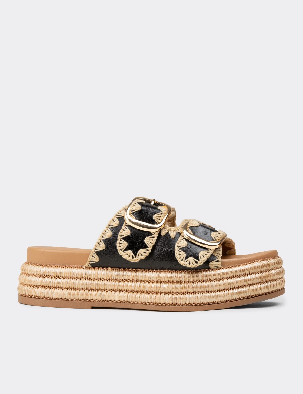 Women's Black Sandals - 26208ZSYHC01