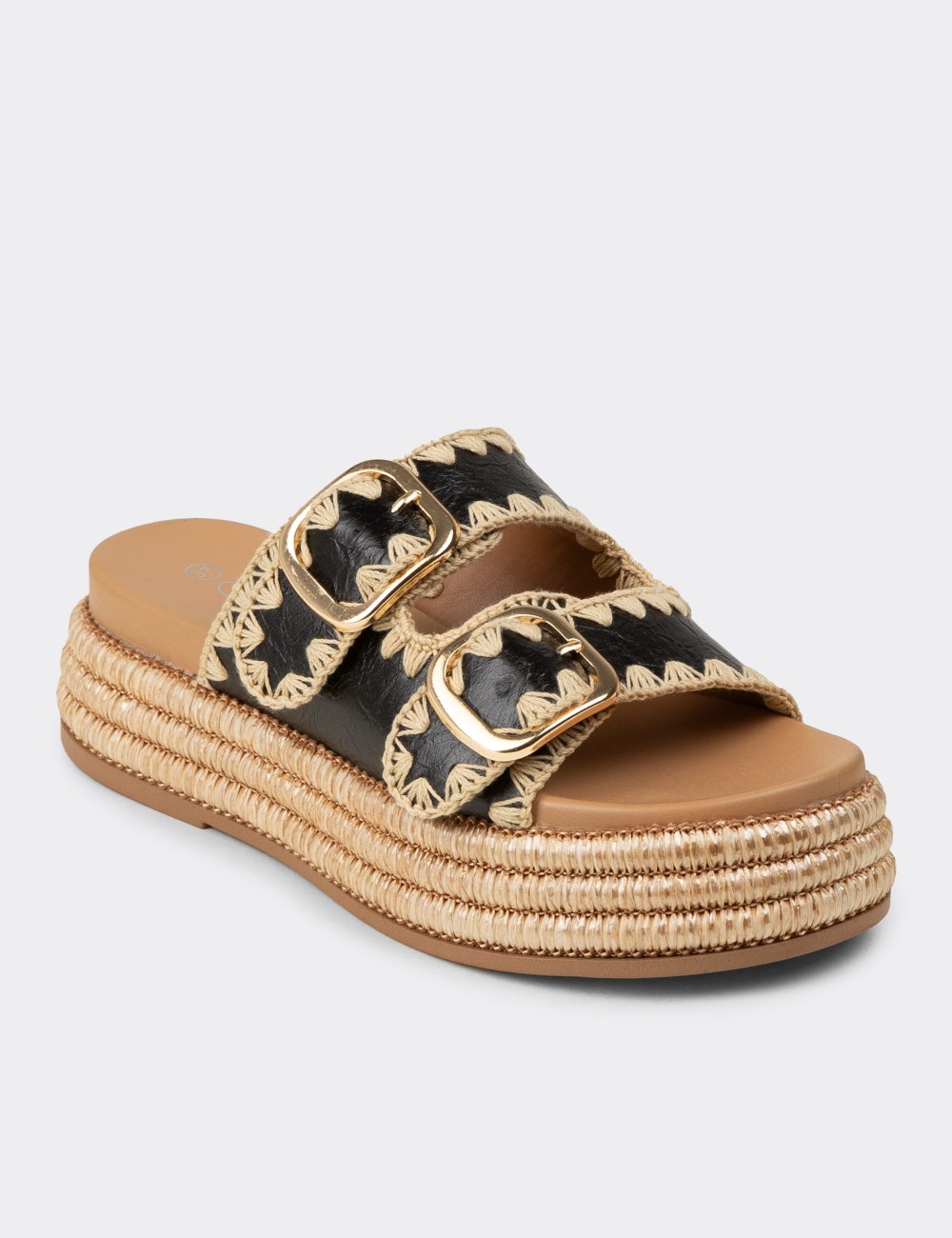 Women's Black Sandals - 26208ZSYHC01