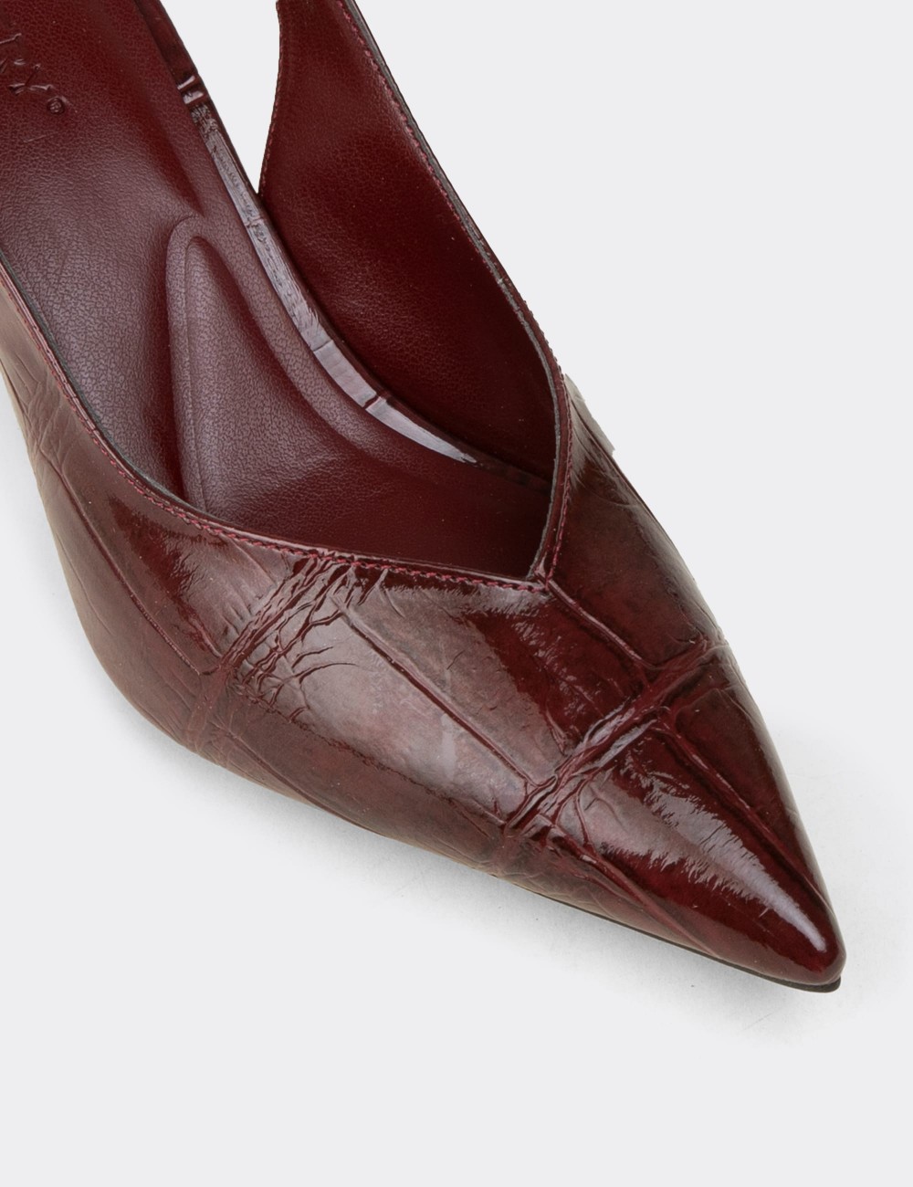 Women's Burgundy Slingback Heels - K3020ZBRDM01