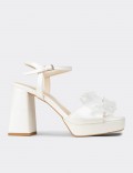 Women's White Evening Heel