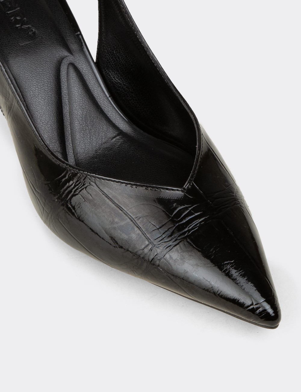 Women's Black Slingback Heels - K3020ZSYHM01