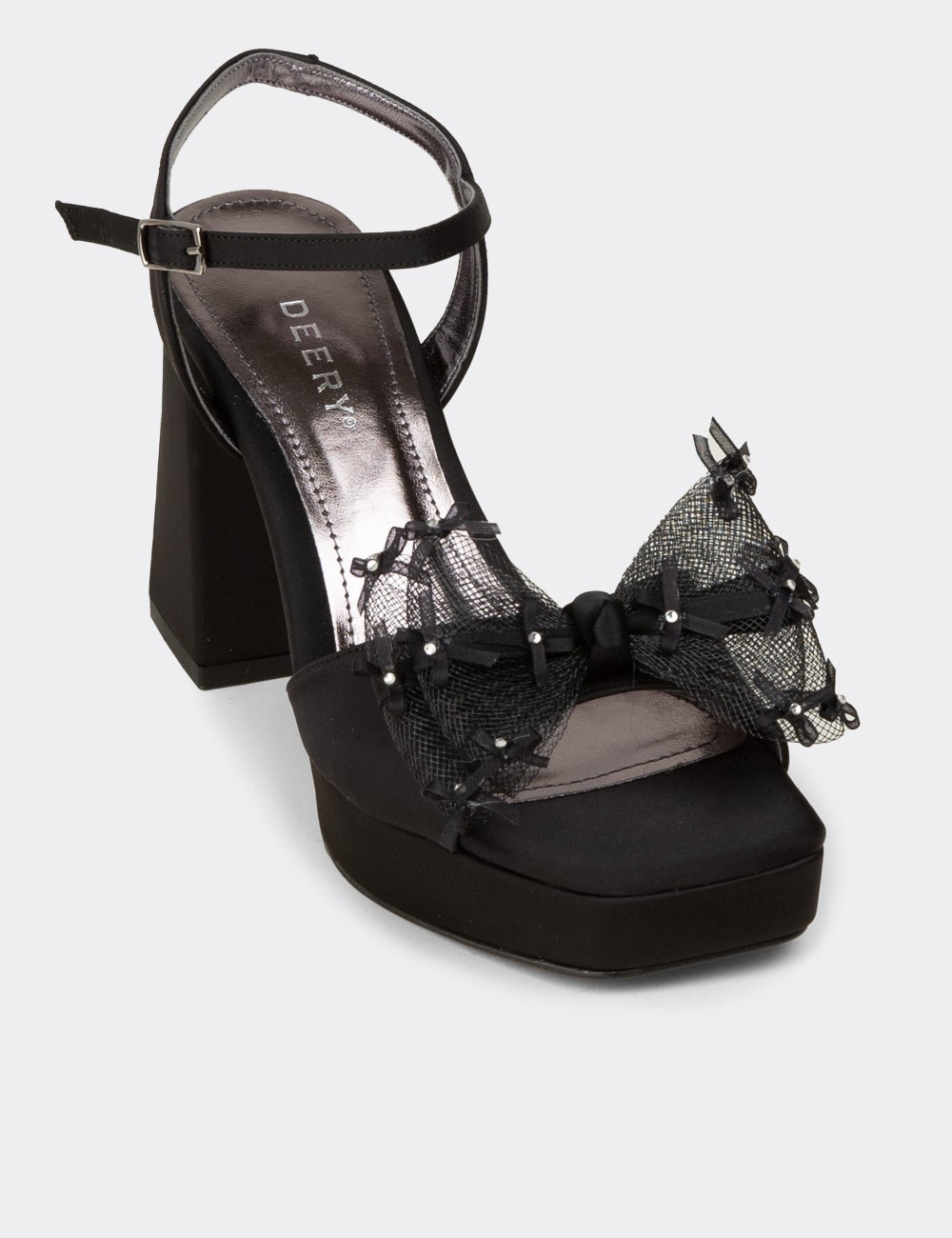 Women's Black Evening Heels - K0104ZSYHM01