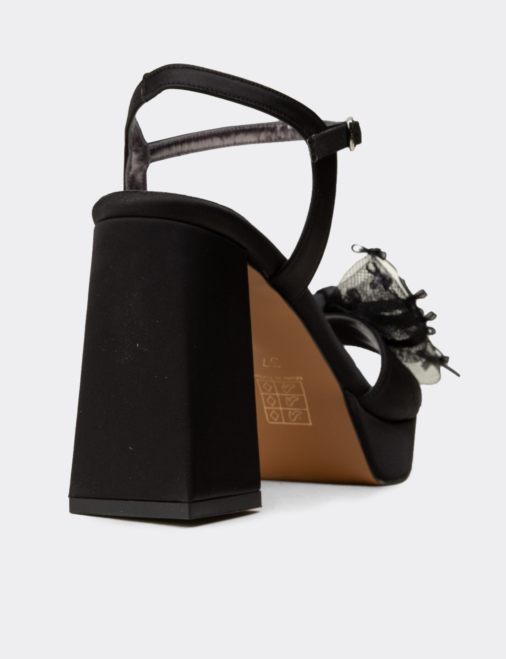 Women's Black Evening Heels - K0104ZSYHM01